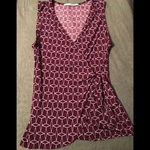 41 Hawthorn magenta wrap tank top